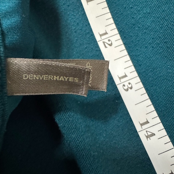 Denver Hayes Teal 3/4 length Sleeve Women's Top - Picture 10 of 12
